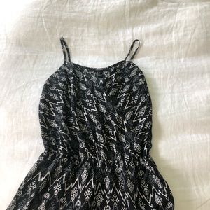 Black and White Patterned Romper